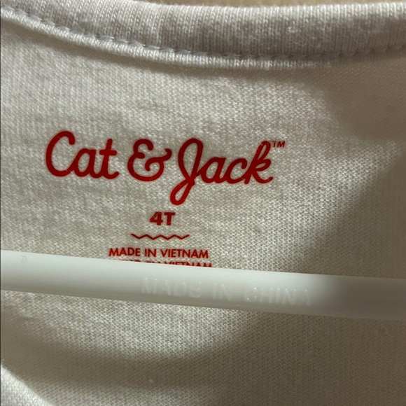 Cat & Jack White Dress with Brown Antlers and Red Heart - Picture 2 of 8